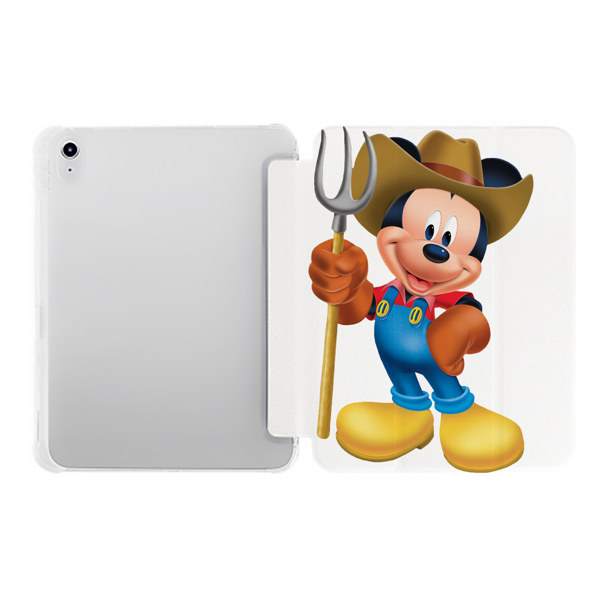 （画像用） ミッキーマウス Mickey Mouse IPad ケース ペン収納付き 三つ折りスタンド PUレザー×シリコン 対応機種9.5/10.5/10.9インチ